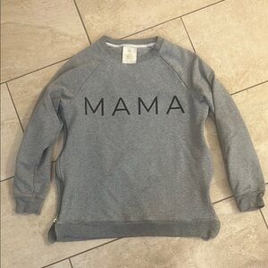 Gray 'MAMA' breastfeeding sweatshirt